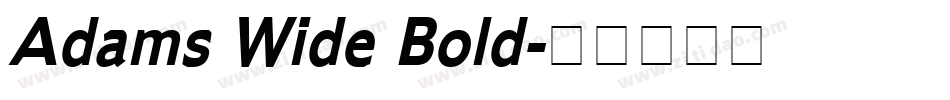 Adams Wide Bold字体转换